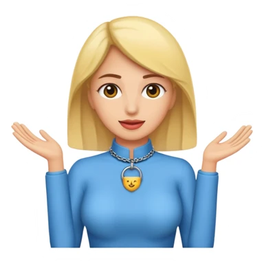 Mujer cuerpo entero con collar comprando   sticker