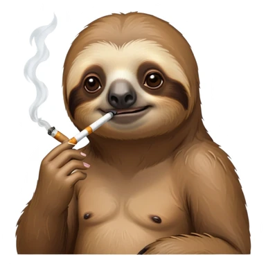 Sloth smoking a cigarette  sticker