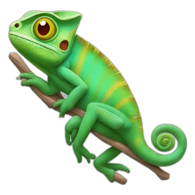 Chameleon with human body and muscles sticker