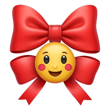 pookie bow red colour emoji  sticker