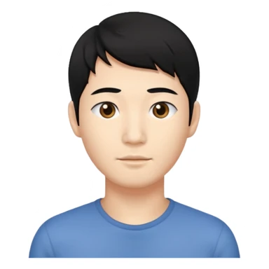 asian male thin face sticker