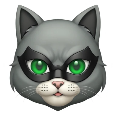 Cat as Batman grey  sticker