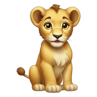 Lion cub sticker