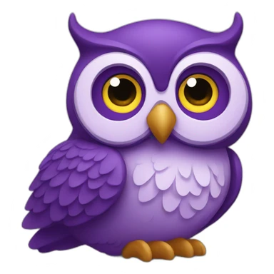 Purple owl sticker