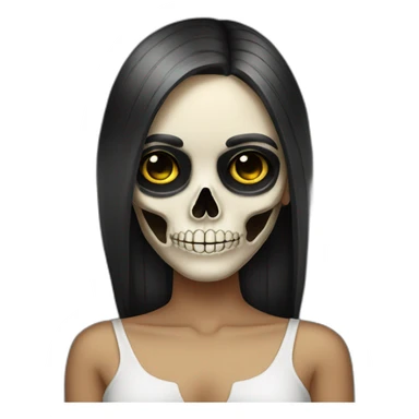 Skull girl mexican full body sticker