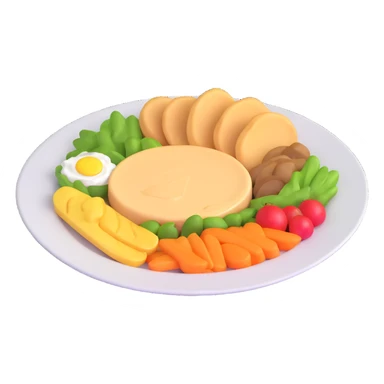 an appetizing plate of food representing a restaurant sticker