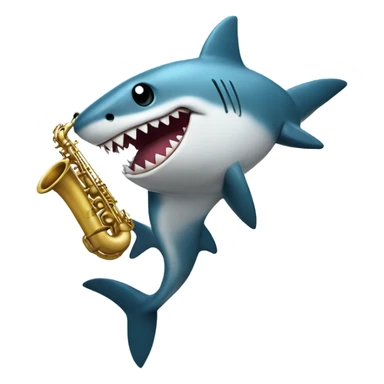 shark saxophone sticker