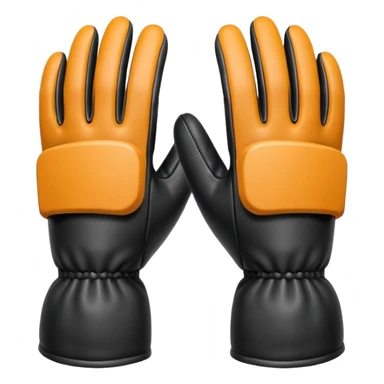protection gloves black and metal 5 fingers sticker