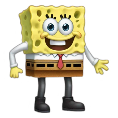 Sponge bob fusing with patrick sticker