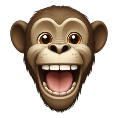 Monkey is laughting sticker