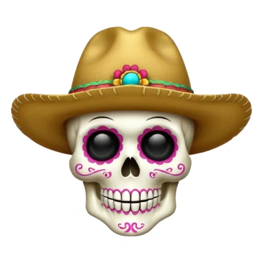 Quiero una calavera con su sombrero sticker