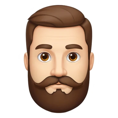 man with thick beard, mustache, and connected bushy eyebrows that meet in the middle sticker