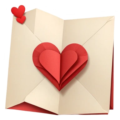 I miss you note with heart  sticker