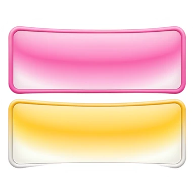 1/3rd Pink, 1/3rd white, 1/3rd yellow horizontal banner sticker
