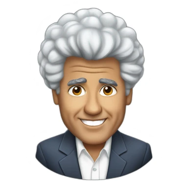 Jay Leno as afro American sticker