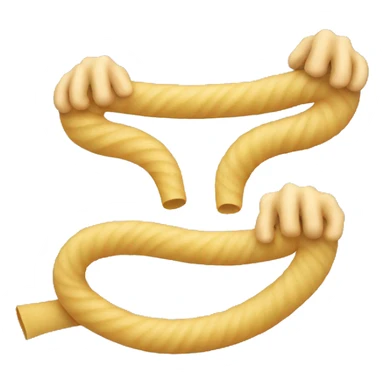 Elbow noodle with a face  sticker