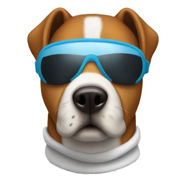 Dog wearing ski mask  sticker