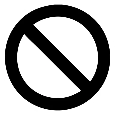 solid filled prohibition sign icon sticker