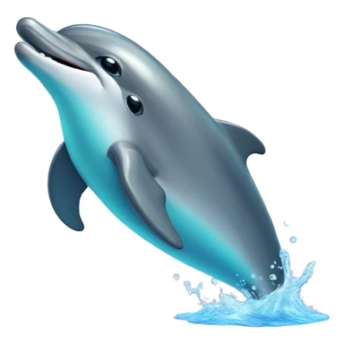 Cool cartoon dolphin sticker