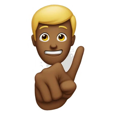 M.S. holds up his index finger. sticker