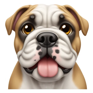 White frech Bulldog  sticker