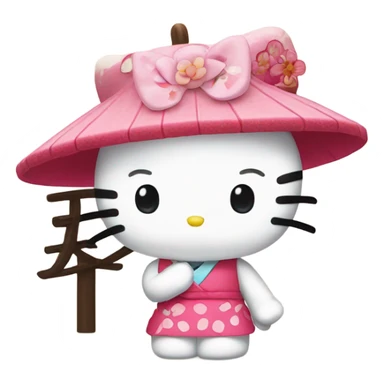 Hello kitty in Japan sticker