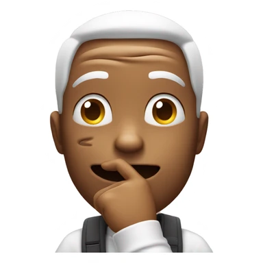 Smiley emoji with shy expression touching both of his middle fingers sticker