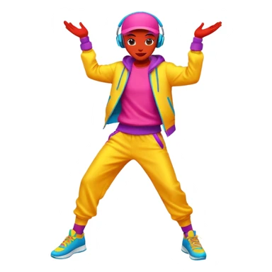 Techno dance sticker