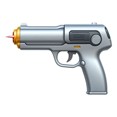 Futuristic laser pistol sticker