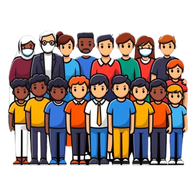 group of diverse people sticker