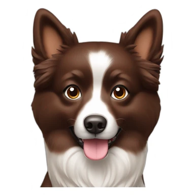 Spitz dog full chocolate brown dog  sticker