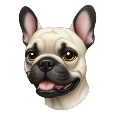 French-bulldog-black-face sticker