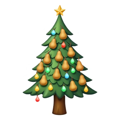 weihnachtsbaum mit birnen statt gugeln die leeuchten sticker