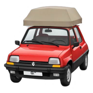 Renault super 5 rouge sticker