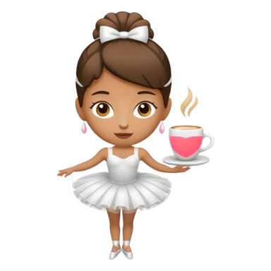 Ballerina that has a head as a espresso  sticker