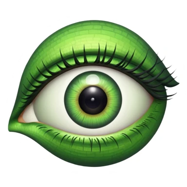 eye with green iris sticker