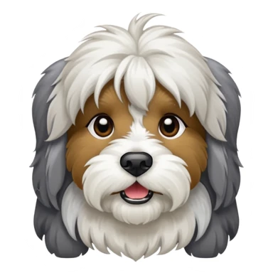 Tibetan terrier with an underbite sticker