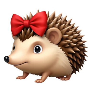 Hedgehog with a bow  sticker