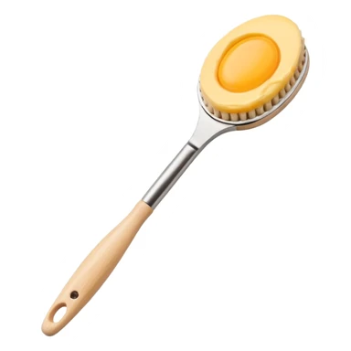 Beige fully silicon pastry brush for applying yolk  sticker