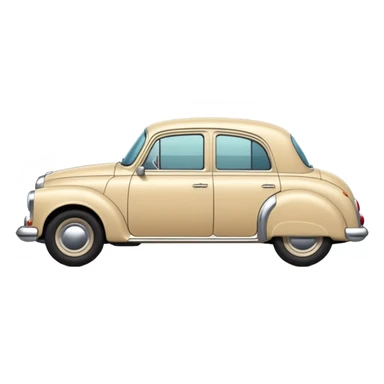 Beige creamy retro long car sticker