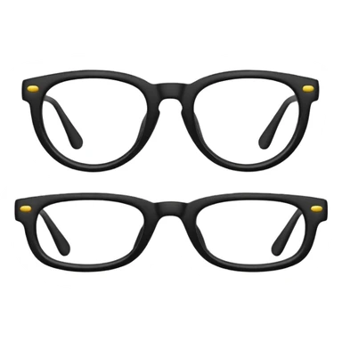 simple black glasses sticker