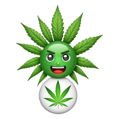 Rage quit gaming emoji met wiet teken sticker