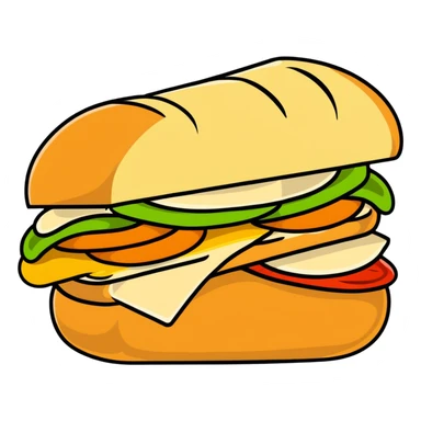 ciabatta sandwich with chicken sticker