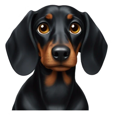 Two black dachshunds sticker