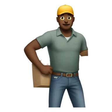 courier with wage is late sticker