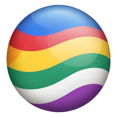 Rede Globo circle white rainbow flag sticker
