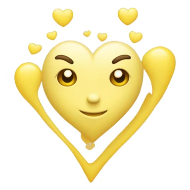 Heart i baby yellow color  sticker