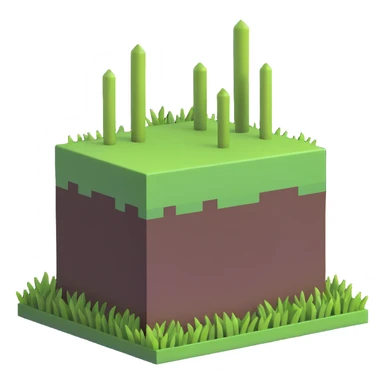 Minecraft grass block sticker