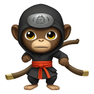monkey ninja sticker