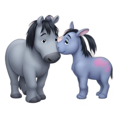 Eeyore in love sticker